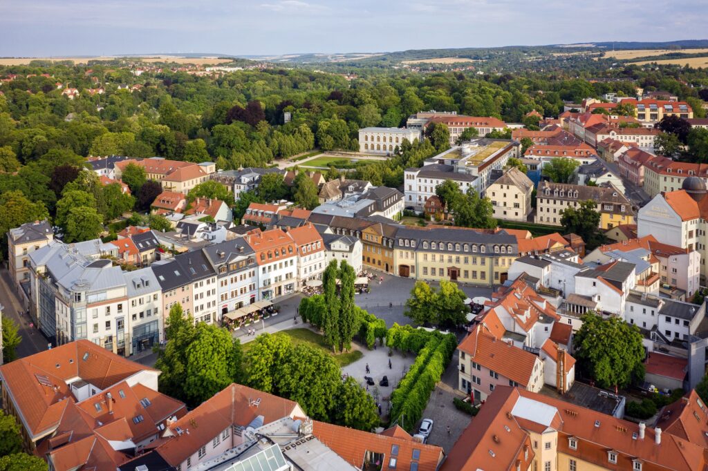 18.07.2019 Weimar: Luftbild Innenstadt / weimar GmbH / Foto: Thomas Müller